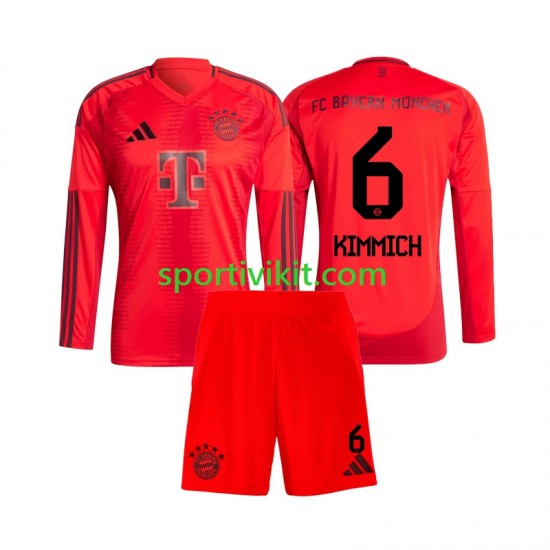 Completo da calcio Bambini FC Bayern München Joshua Kimmich 6 Maglia Prima 2024-2025 Manica Lunga Completo da calcio Bambini FC Bayern München Joshua Kimmich 6 Maglia Prima 2024-2025 Manica Lunga