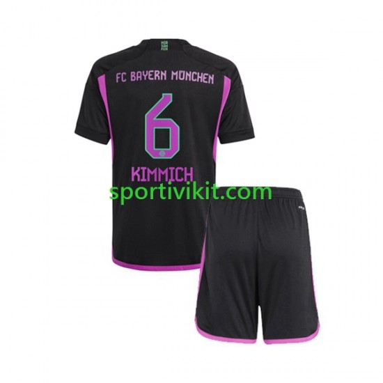 Completo da calcio Bambini FC Bayern München Kimmich 6 Maglia Seconda 2023-2024 Manica Corta Completo da calcio Bambini FC Bayern München Kimmich 6 Maglia Seconda 2023-2024 Manica Corta
