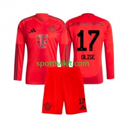 Completo da calcio Bambini FC Bayern München Michael Olise 17 Maglia Prima 2024-2025 Manica Lunga