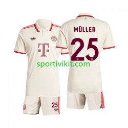 Completo da calcio Bambini FC Bayern München Muller 25 Maglia Terza 2024-2025 Manica Corta