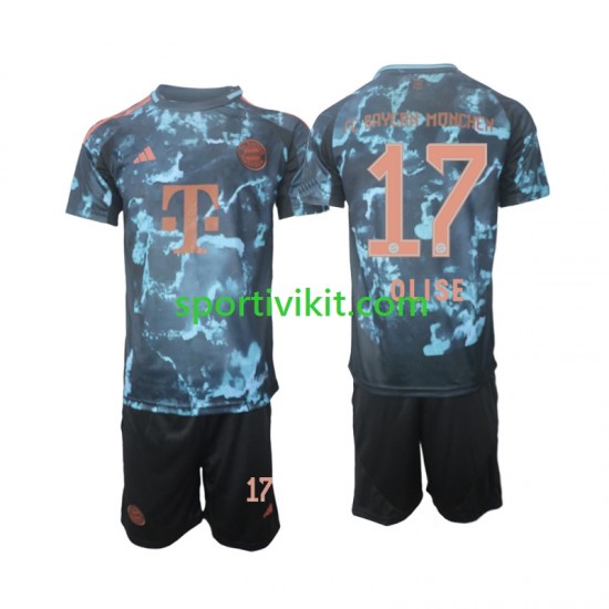 Completo da calcio Bambini FC Bayern München Olise 17 Maglia Seconda 2024-2025 Manica Corta Completo da calcio Bambini FC Bayern München Olise 17 Maglia Seconda 2024-2025 Manica Corta