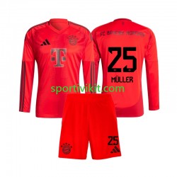Completo da calcio Bambini FC Bayern München Thomas Muller 25 Maglia Prima 2024-2025 Manica Lunga