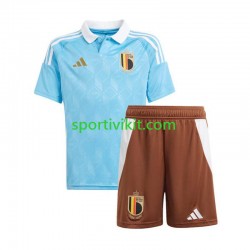 Completo da calcio Bambini Belgio Maglia Seconda Euro 2024 Manica Corta