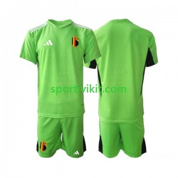 Completo da calcio Bambini Belgio Portiere 2021-2022 Maglia Prima Manica Corta