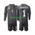 Completo da calcio Bambini Belgio Portiere Courtois 1 2022 Maglia Seconda Manica Lunga