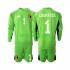 Completo da calcio Bambini Belgio Portiere Courtois 1 2021-2022 Maglia Prima Manica Lunga