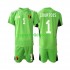 Completo da calcio Bambini Belgio Portiere Courtois 1 2021-2022 Maglia Prima Manica Corta