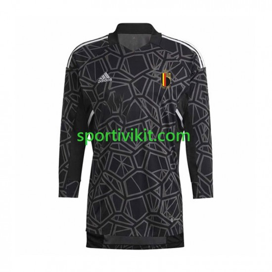 Belgio Portiere Uomo Maglia Prima Coppa del Mondo 2022 Manica Lunga