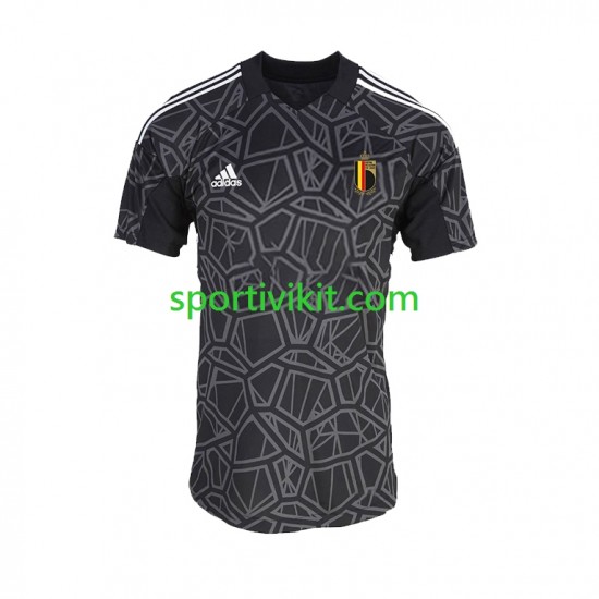 Belgio Portiere Uomo Maglia Prima Coppa del Mondo 2022 Manica Corta