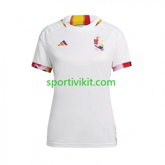 Belgio Donna Maglia Seconda Coppa del Mondo 2022 Manica Corta Belgio Donna Maglia Seconda Coppa del Mondo 2022 Manica Corta