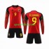 Completo da calcio Bambini Belgio R.LUKAKU 9 Maglia Prima Coppa del Mondo 2022 Manica Lunga