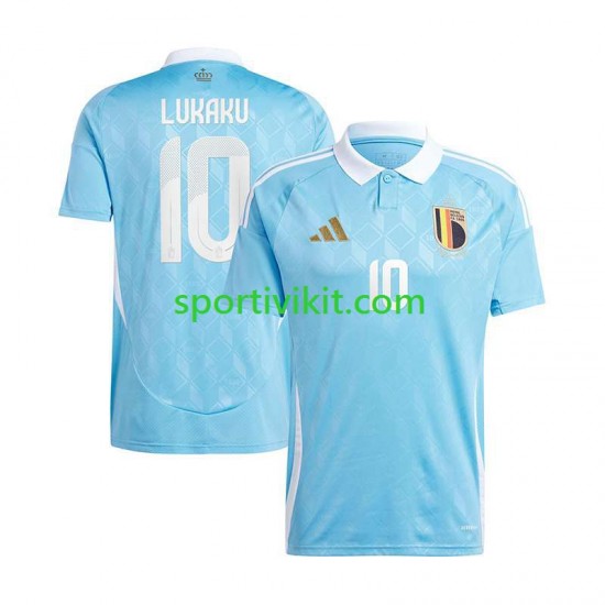Belgio Romelu Lukaku 10 Uomo Maglia Seconda Euro 2024 Manica Corta
