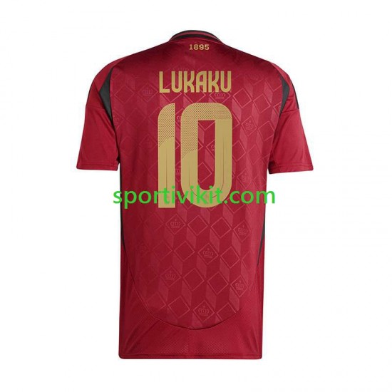Belgio Romelu Lukaku 10 Uomo Maglia Prima Euro 2024 Manica Corta