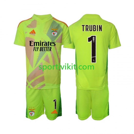 Completo da calcio Bambini Benfica Portiere Anatolij Trubin 1 Maglia Prima 2024-2025 Manica Corta Completo da calcio Bambini Benfica Portiere Anatolij Trubin 1 Maglia Prima 2024-2025 Manica Corta