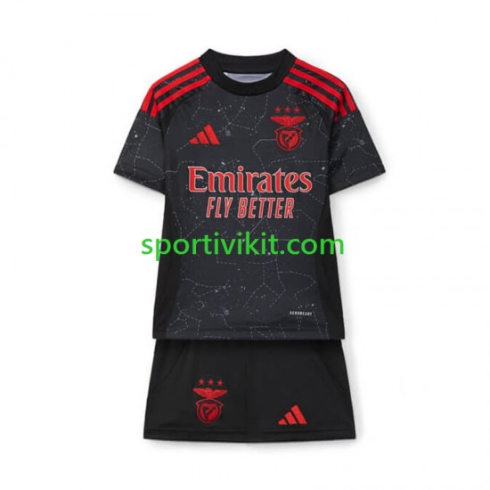 Completo da calcio Bambini Benfica Maglia Seconda 2024-2025 Manica Corta Completo da calcio Bambini Benfica Maglia Seconda 2024-2025 Manica Corta