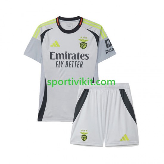 Completo da calcio Bambini Benfica Maglia Terza 2024-2025 Manica Corta Completo da calcio Bambini Benfica Maglia Terza 2024-2025 Manica Corta