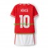 Completo da calcio Bambini Benfica Orkun Kokcu 10 Maglia Prima 2023-2024 Manica Corta