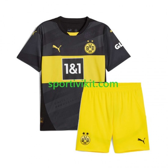 Completo da calcio Bambini Borussia Dortmund Maglia Seconda 2024-2025 Manica Corta Completo da calcio Bambini Borussia Dortmund Maglia Seconda 2024-2025 Manica Corta