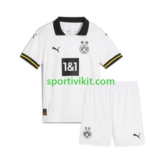 Completo da calcio Bambini Borussia Dortmund Maglia Terza 2024-2025 Manica Corta Completo da calcio Bambini Borussia Dortmund Maglia Terza 2024-2025 Manica Corta