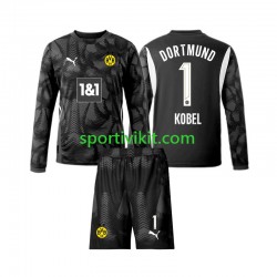 Completo da calcio Bambini Borussia Dortmund Portiere Gregor Kobel 1 Maglia Quarto 2024-2025 Manica Lunga