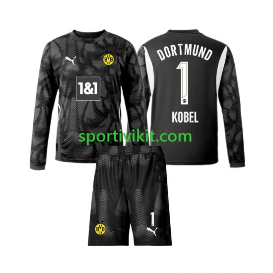 Completo da calcio Bambini Borussia Dortmund Portiere Gregor Kobel 1 Maglia Quarto 2024-2025 Manica Lunga Completo da calcio Bambini Borussia Dortmund Portiere Gregor Kobel 1 Maglia Quarto 2024-2025 Manica Lunga