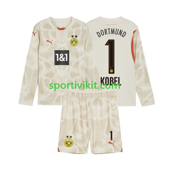Completo da calcio Bambini Borussia Dortmund Portiere Gregor Kobel 1 Maglia Prima 2024-2025 Manica Lunga Completo da calcio Bambini Borussia Dortmund Portiere Gregor Kobel 1 Maglia Prima 2024-2025 Manica Lunga