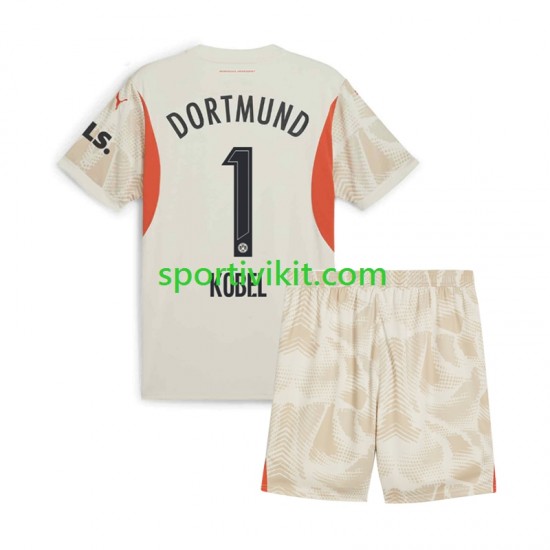 Completo da calcio Bambini Borussia Dortmund Portiere Gregor Kobel 1 Maglia Prima 2024-2025 Manica Corta Completo da calcio Bambini Borussia Dortmund Portiere Gregor Kobel 1 Maglia Prima 2024-2025 Manica Corta