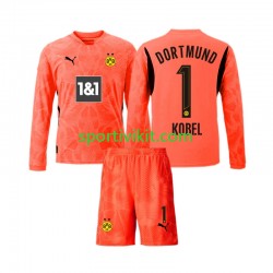 Completo da calcio Bambini Borussia Dortmund Portiere Gregor Kobel 1 Maglia Terza 2024-2025 Manica Lunga
