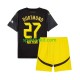 Completo da calcio Bambini Borussia Dortmund Karim Adeyemi 27 Maglia Seconda 2024-2025 Manica Corta Completo da calcio Bambini Borussia Dortmund Karim Adeyemi 27 Maglia Seconda 2024-2025 Manica Corta