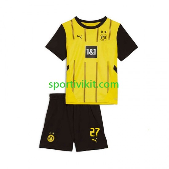 Completo da calcio Bambini Borussia Dortmund Karim Adeyemi 27 Maglia Prima 2024-2025 Manica Corta