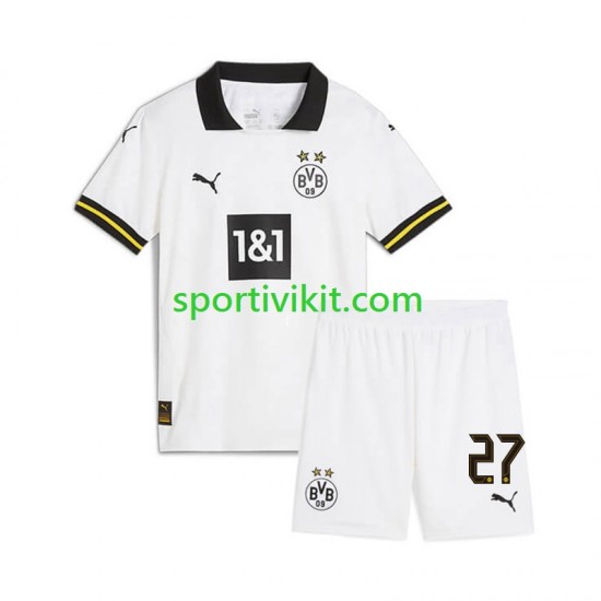 Completo da calcio Bambini Borussia Dortmund Karim Adeyemi 27 Maglia Terza 2024-2025 Manica Corta