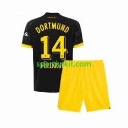 Completo da calcio Bambini Borussia Dortmund Niclas Fullkrug 14 Maglia Seconda 2023-2024 Manica Corta