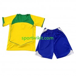 Completo da calcio Bambini Brasile Retro 2004 Maglia Prima Manica Corta