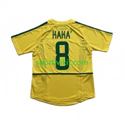 Brasile KAKA 8 Retro 2002 Uomo Maglia Prima Manica Corta