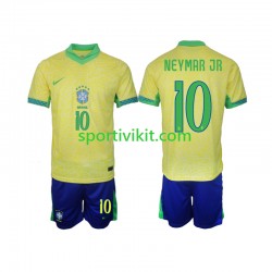 Completo da calcio Bambini Brasile Neymar JR 10 Maglia Prima 2024 Manica Corta