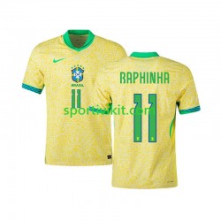 Brasile RAPHINHA 11 Uomo Maglia Prima 2024 Manica Corta