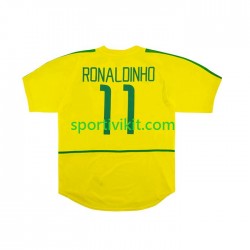 Brasile RONALDINHO 11 Retro 2002 Uomo Maglia Prima Manica Corta