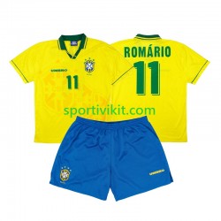 Completo da calcio Bambini Brasile Romario 11 Retro 1994 Maglia Prima Manica Corta