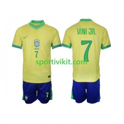 Completo da calcio Bambini Brasile VINI JR 7 Maglia Prima 2024 Manica Corta