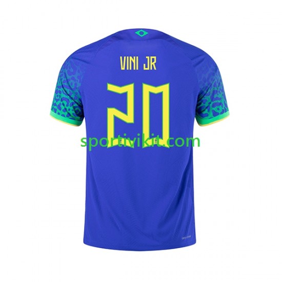 Brasile Vinicius Junior 20 Uomo Maglia Seconda Coppa del Mondo 2022 Manica Corta