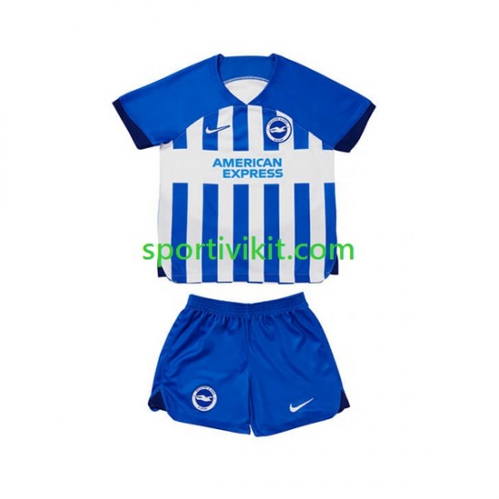 Completo da calcio Bambini Brighton Hove Albion Maglia Prima 2023-2024 Manica Corta Completo da calcio Bambini Brighton Hove Albion Maglia Prima 2023-2024 Manica Corta