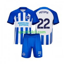 Completo da calcio Bambini Brighton Hove Albion Mitoma 22 Maglia Prima 2023-2024 Manica Corta