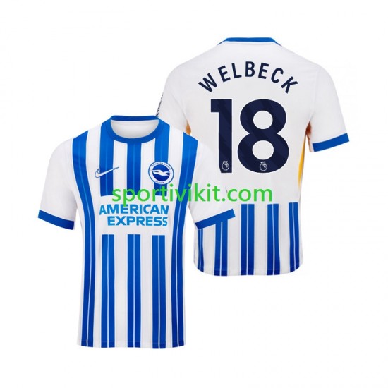 Brighton Hove Albion WELBECK 18 Uomo Maglia Prima 2024-2025 Manica Corta Brighton Hove Albion WELBECK 18 Uomo Maglia Prima 2024-2025 Manica Corta