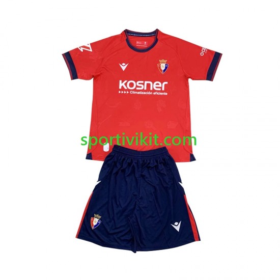 Completo da calcio Bambini CA Osasuna Maglia Prima 2024-2025 Manica Corta Completo da calcio Bambini CA Osasuna Maglia Prima 2024-2025 Manica Corta