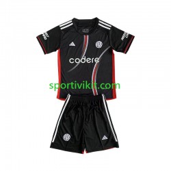 Completo da calcio Bambini CA River Plate Nero Maglia Terza 2024-2025 Manica Corta