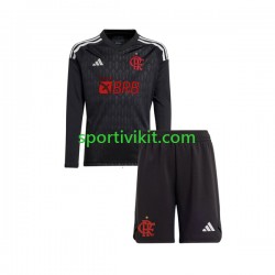 Completo da calcio Bambini CR Flamengo Portiere Maglia Seconda 2023-2024 Manica Lunga