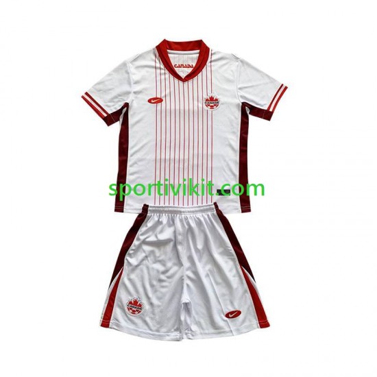 Completo da calcio Bambini Canada Maglia Seconda 2024 Manica Corta