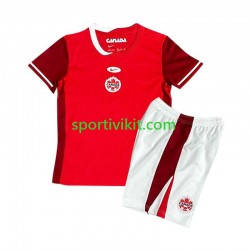 Completo da calcio Bambini Canada Maglia Prima 2024 Manica Corta