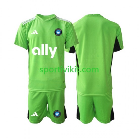 Completo da calcio Bambini Charlotte FC Portiere Maglia Prima 2023-2024 Manica Corta Completo da calcio Bambini Charlotte FC Portiere Maglia Prima 2023-2024 Manica Corta