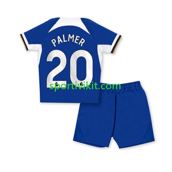 Completo da calcio Bambini Chelsea Cole Palmer 20 Blu Maglia Prima 2023-2024 Manica Corta Completo da calcio Bambini Chelsea Cole Palmer 20 Blu Maglia Prima 2023-2024 Manica Corta